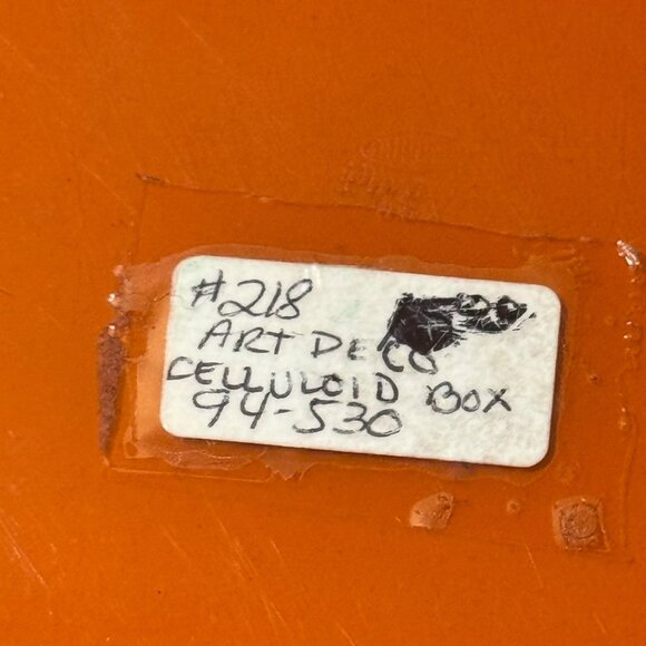 Vintage Dupont Pypalin Lucite Celluloid Vanity Box Pink Hinged Trinket Box - Picture 7 of 8